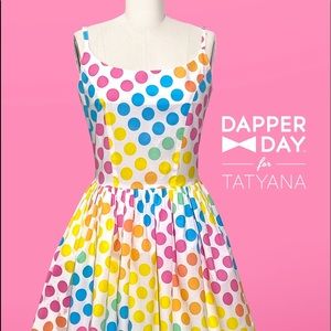 Tatyana Sandra Dot Candy Swing Dress dapper Day Collection NWT